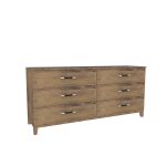 American Modern II  72'' Six-Drawer Dresser