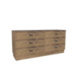 American Modern II  72'' Six-Drawer Dresser