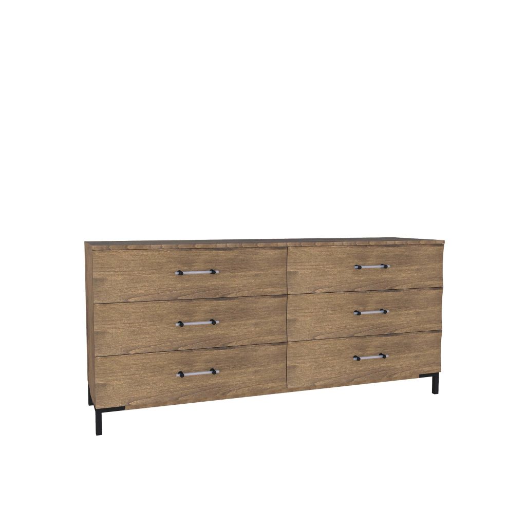 American Modern II  72'' Six-Drawer Dresser