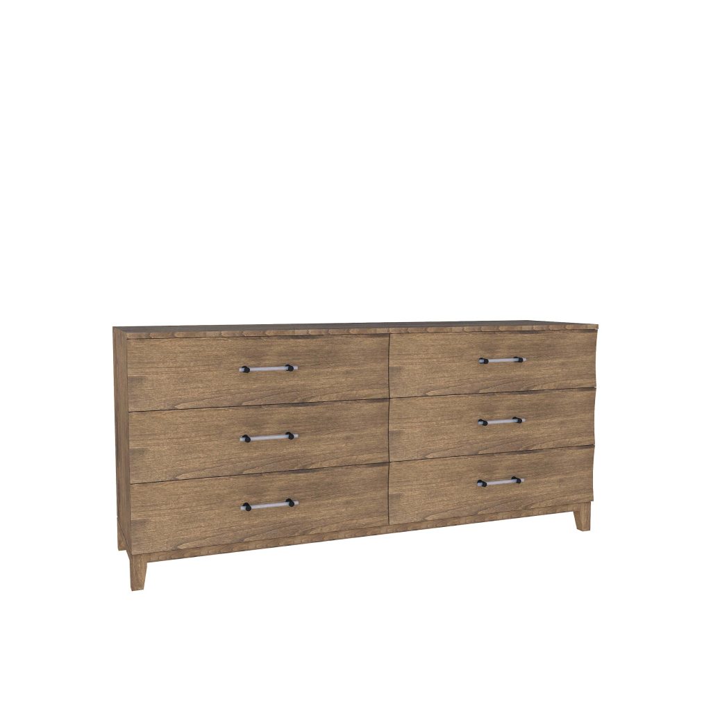 American Modern II  72'' Six-Drawer Dresser