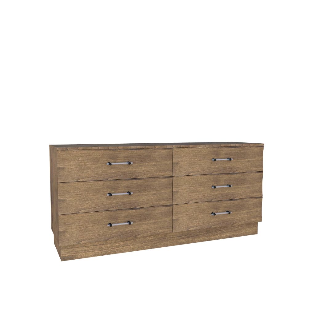 American Modern II  72'' Six-Drawer Dresser