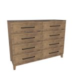 American Modern II  56'' Eight-Drawer Dresser
