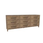 American Modern II  84'' Nine-Drawer Dresser