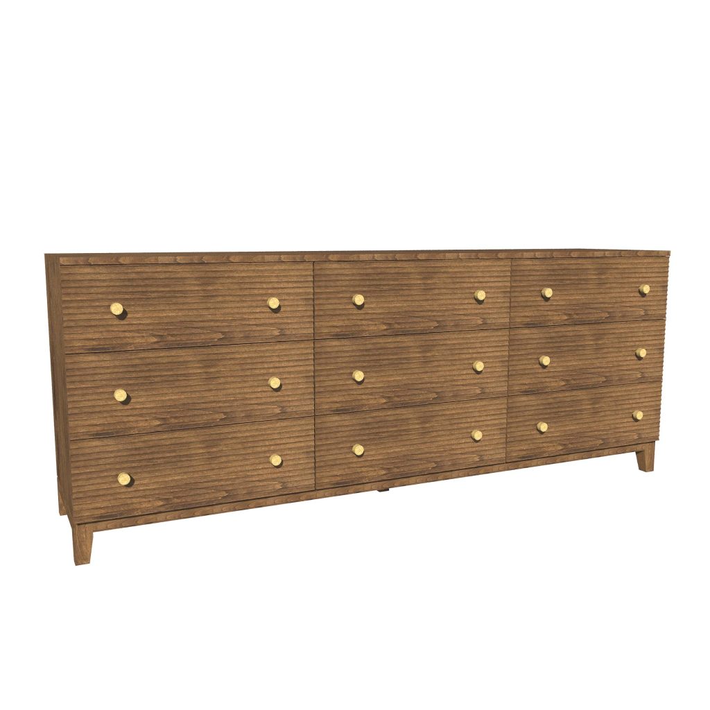 American Modern II  84'' Nine-Drawer Dresser