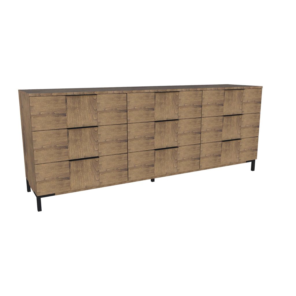 American Modern II  84'' Nine-Drawer Dresser