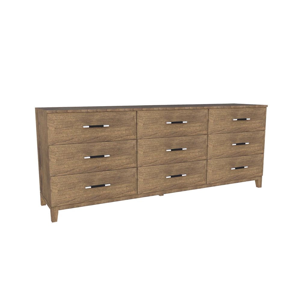 American Modern II  84'' Nine-Drawer Dresser