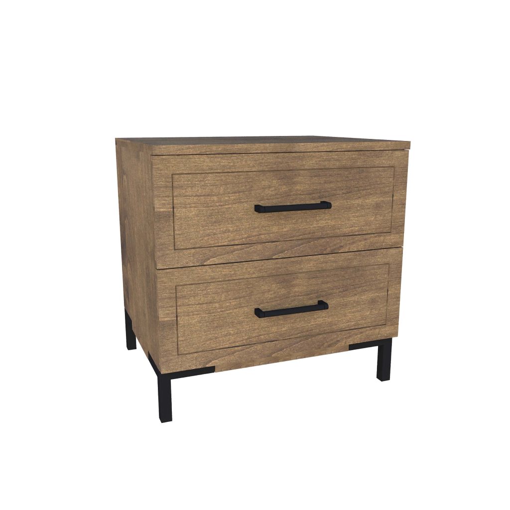 American Modern II 24'' Two-Drawer Nightstand