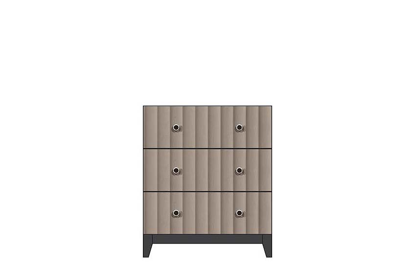 American Modern 28'' Three-Drawer Bedside Chest
