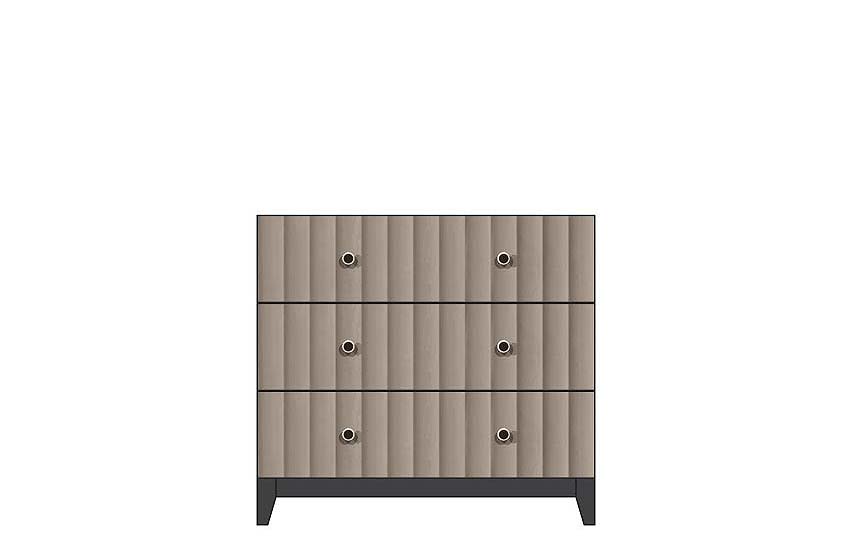 American Modern 36'' Three-Drawer Bedside Chest