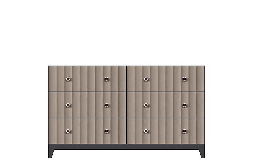 American Modern  56'' Six-Drawer Dresser