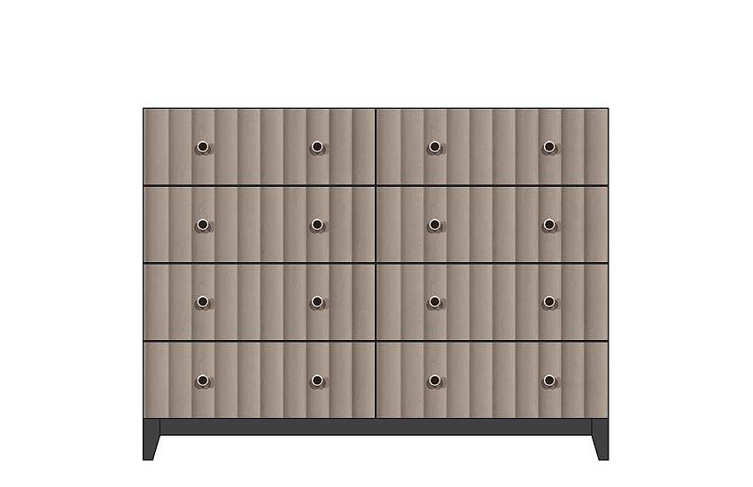 American Modern  56'' Eight-Drawer Dresser