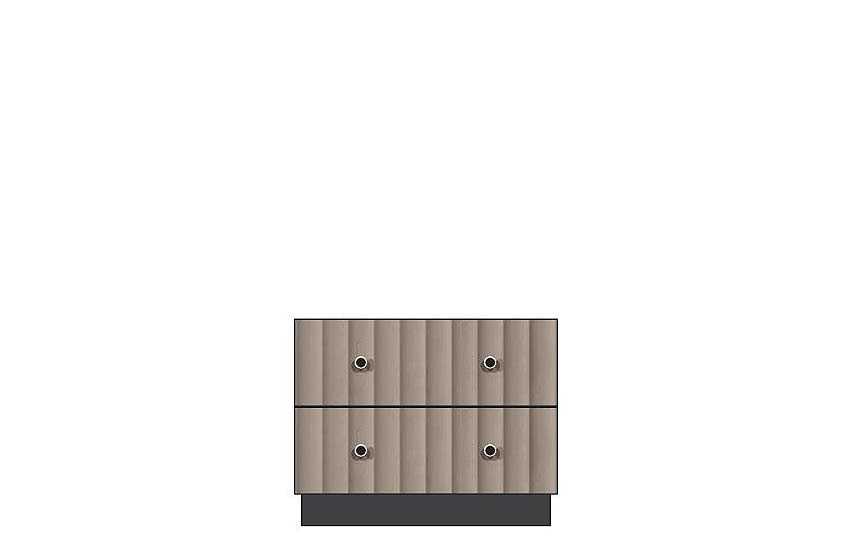 American Modern 28'' Two-Drawer Nightstand