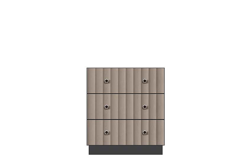 American Modern 28'' Three-Drawer Bedside Chest