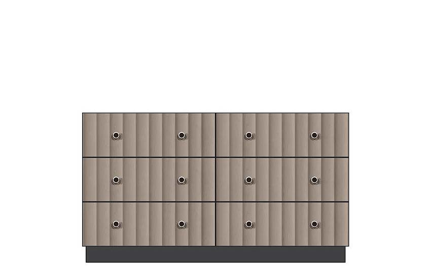 American Modern  56'' Six-Drawer Dresser