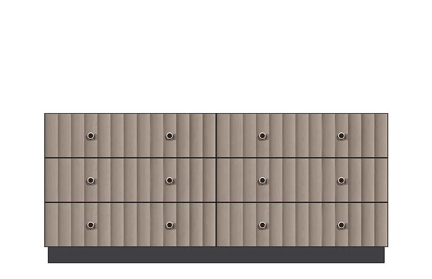 American Modern  72'' Six-Drawer Dresser