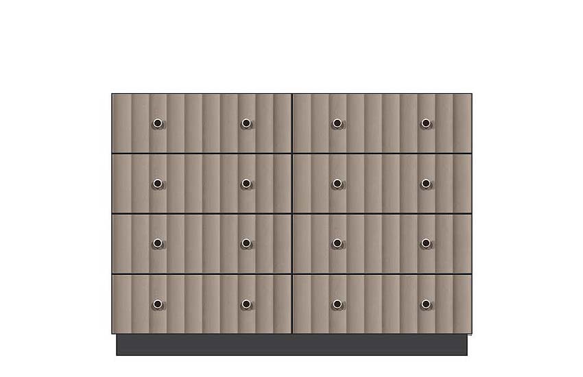American Modern  56'' Eight-Drawer Dresser