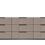 American Modern  84'' Nine-Drawer Dresser