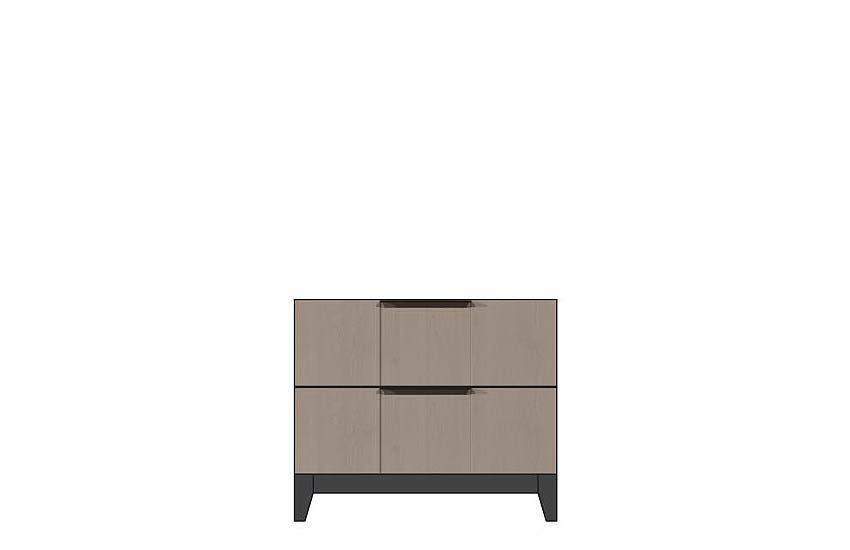 American Modern 28'' Two-Drawer Nightstand