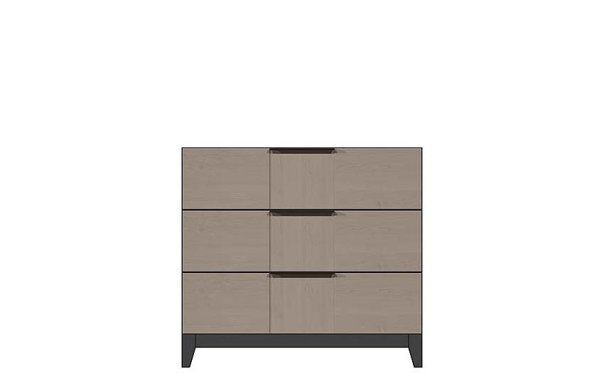American Modern 36'' Three-Drawer Bedside Chest