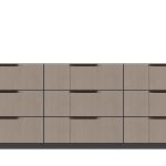 American Modern  84'' Nine-Drawer Dresser