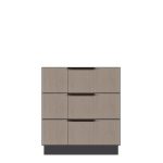 American Modern 28'' Three-Drawer Bedside Chest