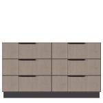 American Modern  56'' Six-Drawer Dresser