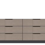 American Modern  72'' Six-Drawer Dresser