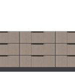 American Modern  84'' Nine-Drawer Dresser