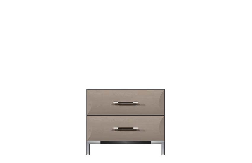 American Modern 28'' Two-Drawer Nightstand