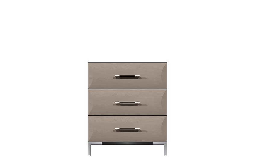 American Modern 28'' Three-Drawer Bedside Chest