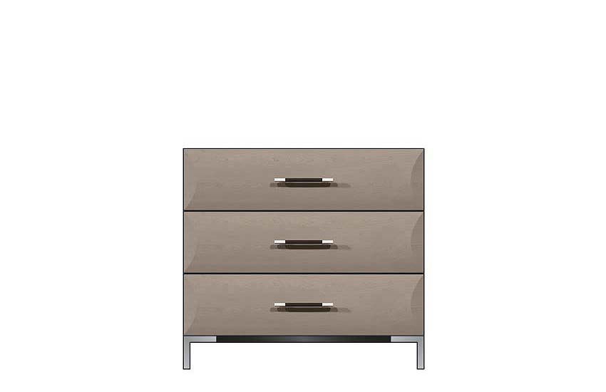American Modern 36'' Three-Drawer Bedside Chest