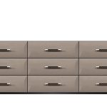 American Modern  84'' Nine-Drawer Dresser