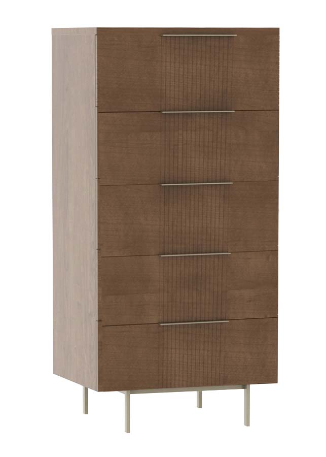Urban Expressions 24'' Five Drawer Chest Brown Maple