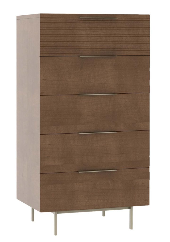 Urban Expressions 28'' Five Drawer Chest Brown Maple
