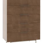 Urban Expressions 36'' Five Drawer Chest Brown Maple