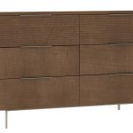 Urban Expressions 56'' Six Drawer Dresser Brown Maple