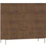 Urban Expressions 56'' Eight Drawer Dresser Brown Maple