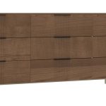Urban Expressions 84'' Nine Drawer Dresser Brown Maple