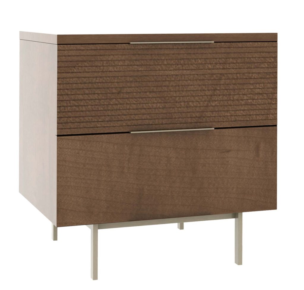 Urban Expressions 24'' Two Drawer Nightstand Brown Maple