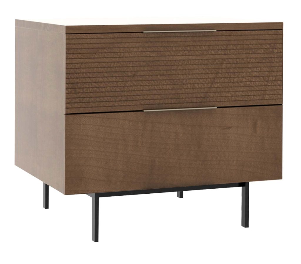 Urban Expressions 28'' Two Drawer Nightstand Brown Maple