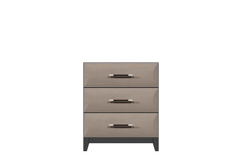 American Modern 28'' Three-Drawer Bedside Chest