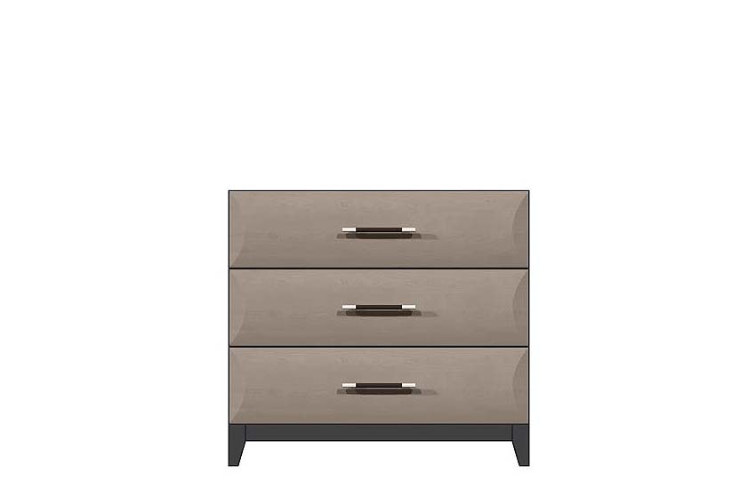 American Modern 36'' Three-Drawer Bedside Chest
