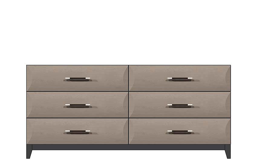 American Modern  72'' Six-Drawer Dresser
