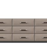 American Modern  84'' Nine-Drawer Dresser