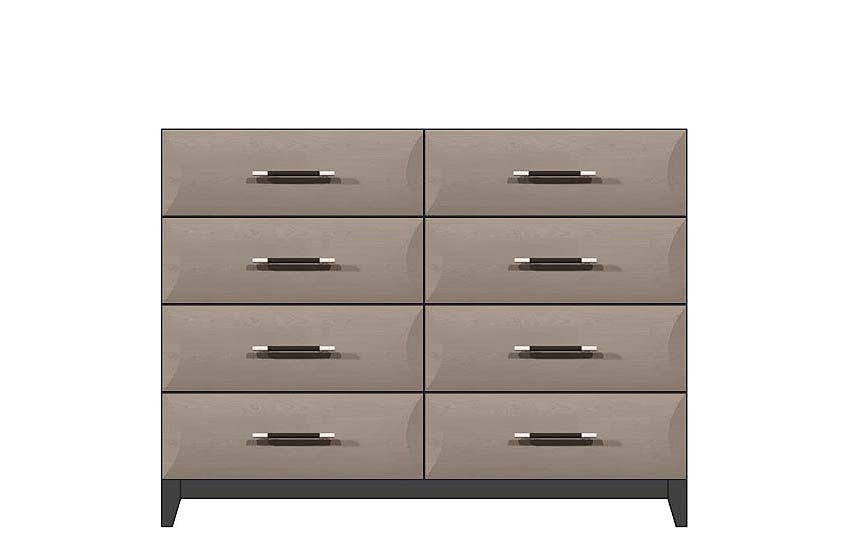 American Modern  56'' Eight-Drawer Dresser