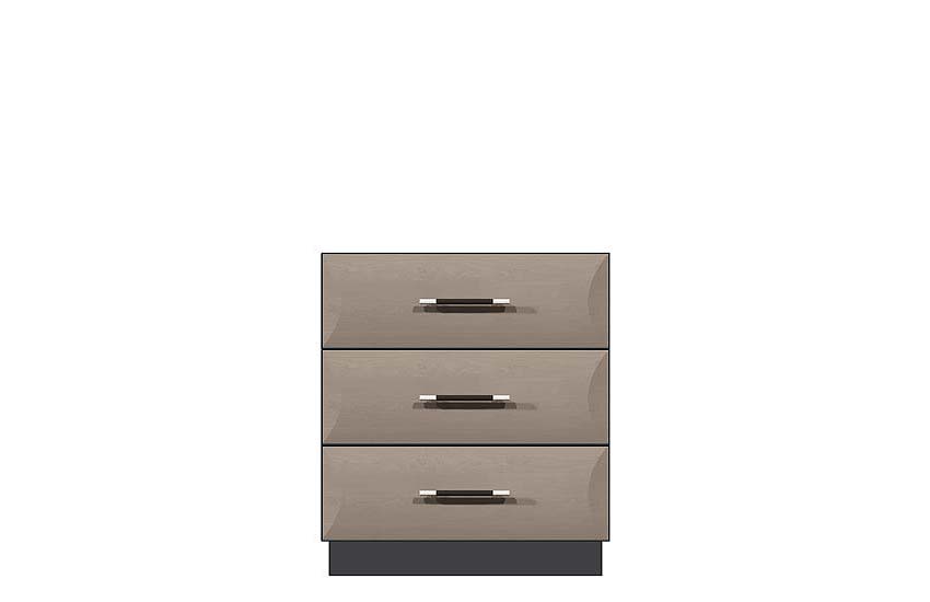American Modern 28'' Three-Drawer Bedside Chest