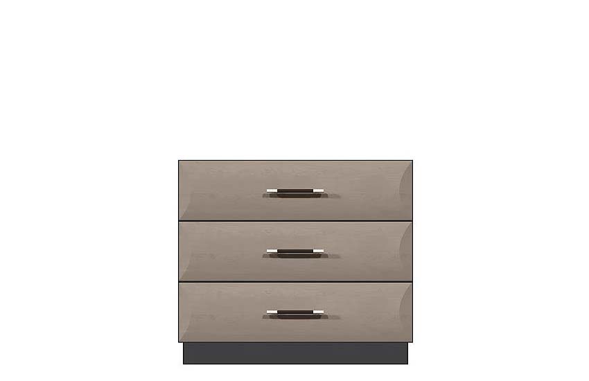 American Modern 36'' Three-Drawer Bedside Chest