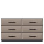 American Modern  56'' Six-Drawer Dresser