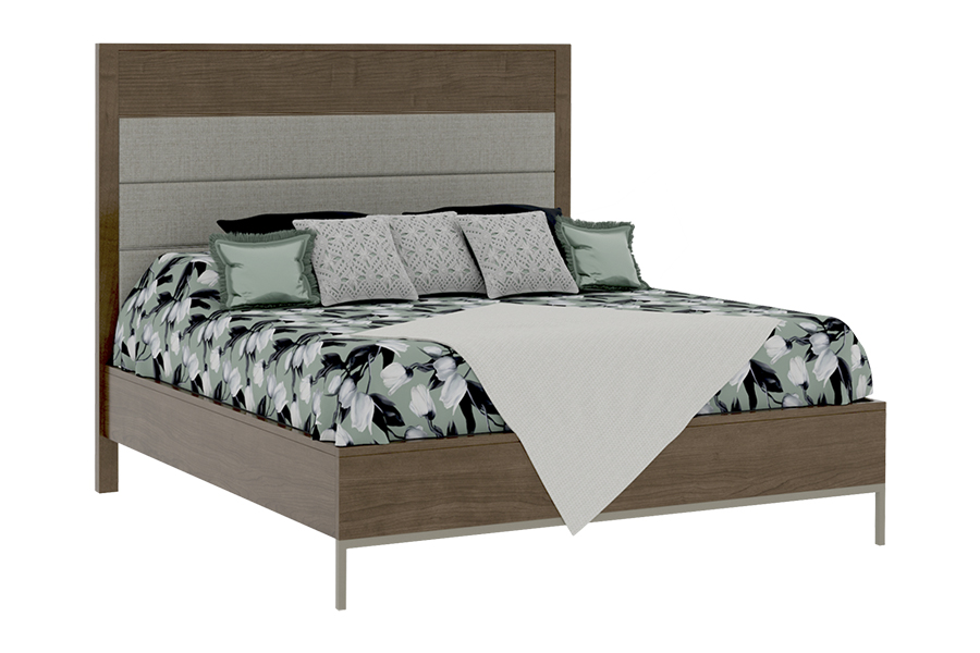 Urban Expressions 1A	King Horizontal Panel Upholstered Bed