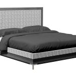 American Modern 3A Queen 1 Panel Upholstered Bed